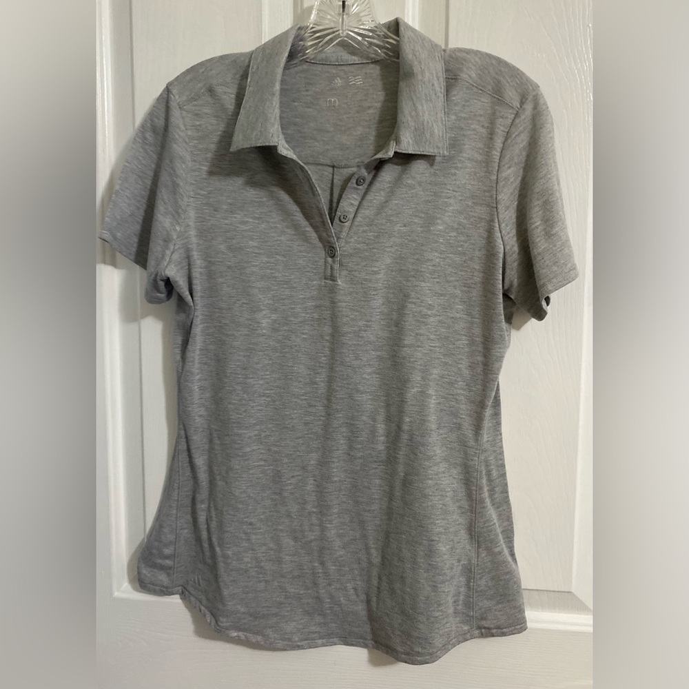 ADIDAS.. WOMENS Gray Polo Shirt